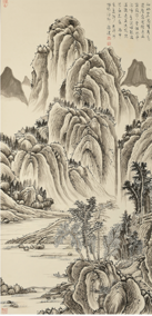 康健作品5《青山幽翠图》139cmX70cm 2016年